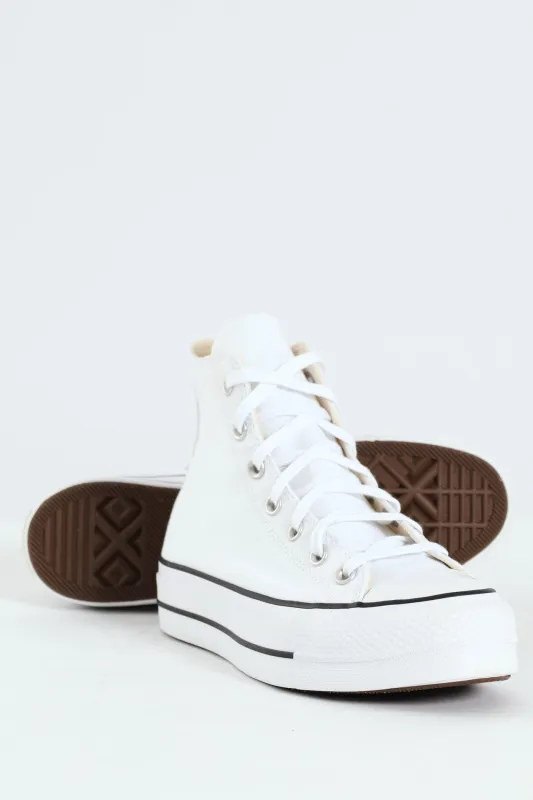 Chuck Taylor All Star Platform Canvas Sneaker - White sold by Edgars 