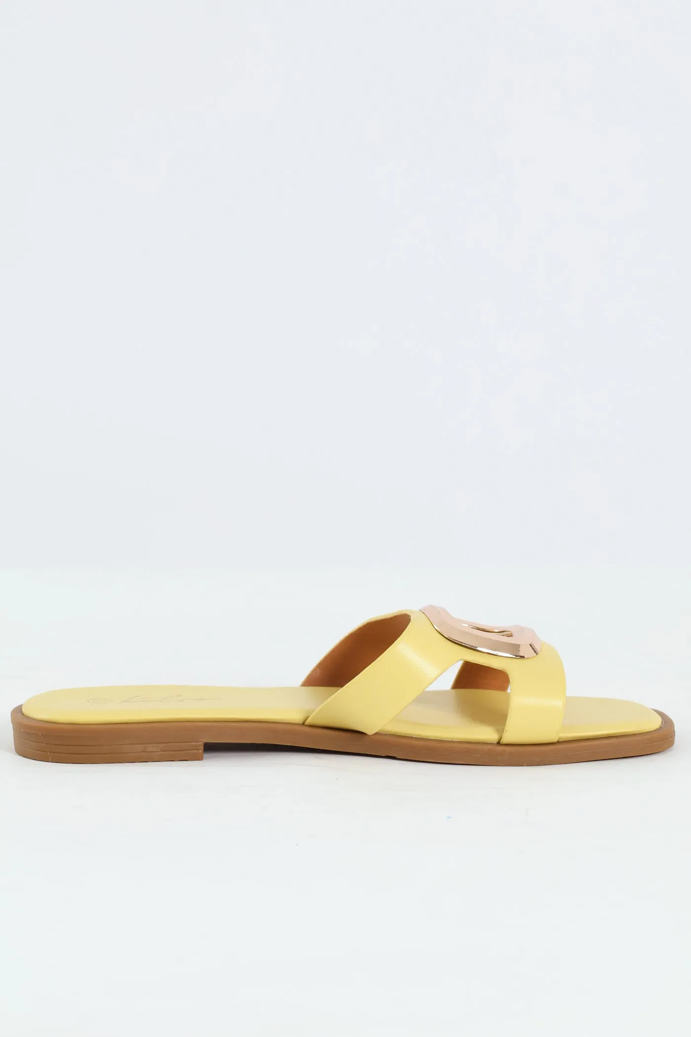 Large Oval Trim Single Band Mule Sandal - Lemon sold by Edgars product image thumbnail 3