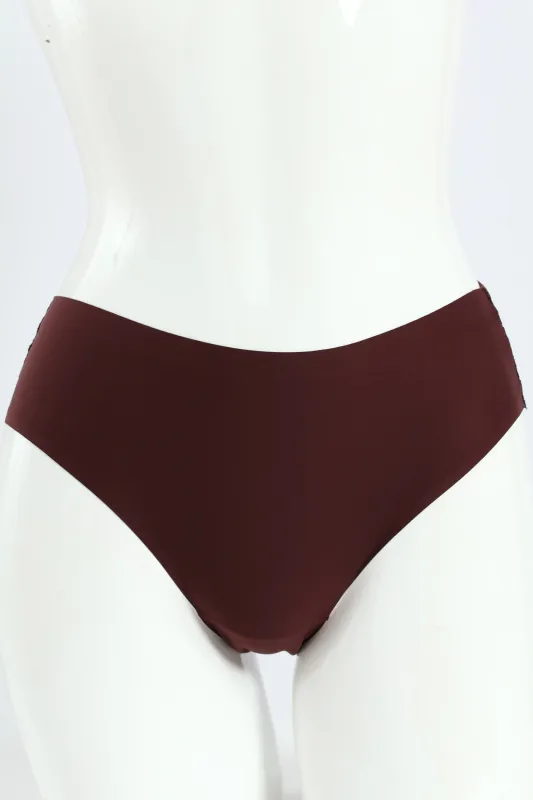 3 Pack Bonded Lace Midi Panties - Chocolate/Mocha/Pink sold by Edgars 