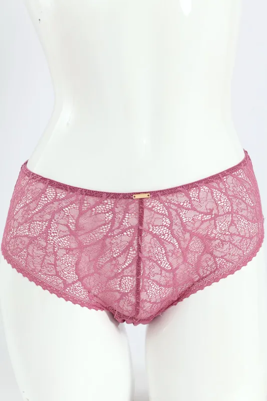 2 Pack Lace Boyleg Panties - Rose/Black sold by Edgars 
