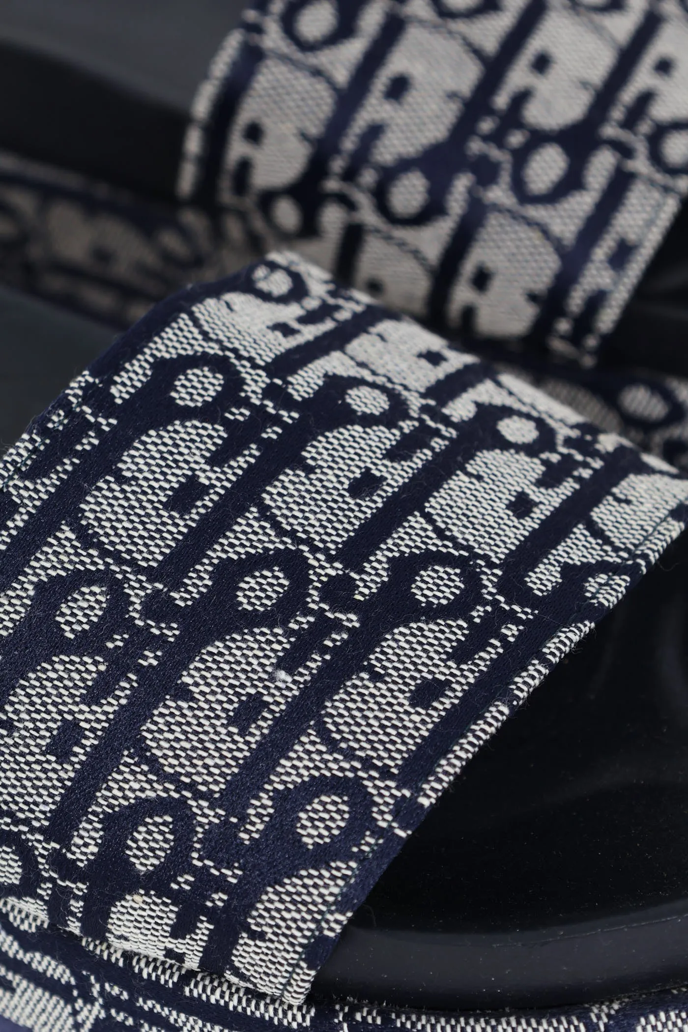 Monogram Printed Canvas Flatform Slide Sandal - Navy sold by Edgars product image thumbnail 2