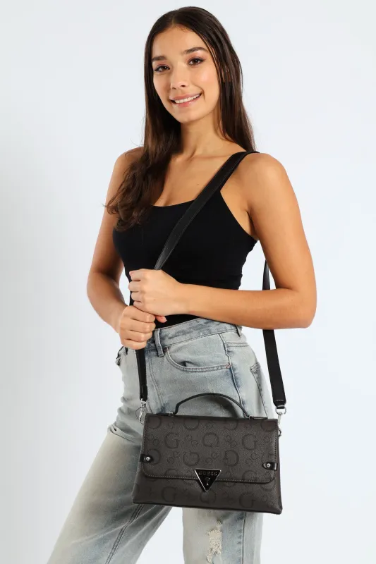 Marlena Top Handle Crossbody Bag - Charcoal sold by Edgars