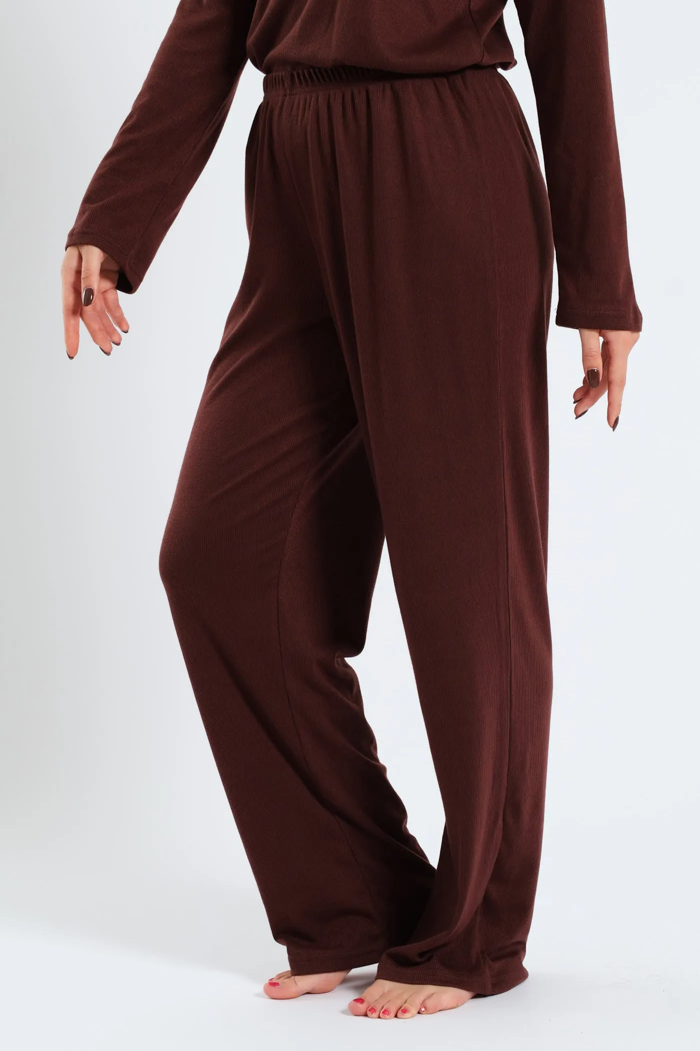 Straight Leg Rib Knit Pant - Brown sold by Edgars product image thumbnail 3