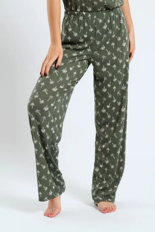 Palm Straight Leg Rib Knit Pant - Fatigue sold by Edgars