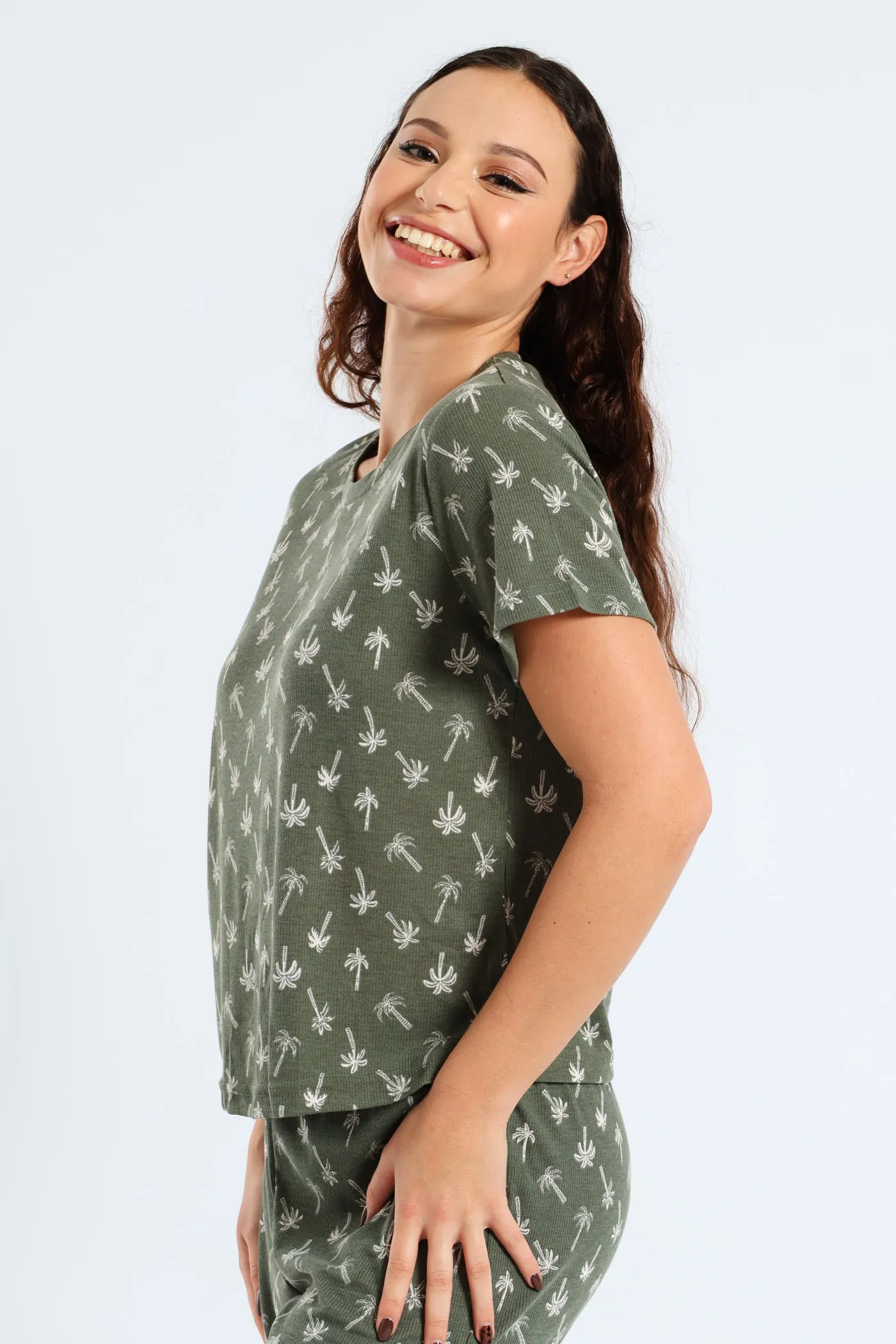 Rib Knit Palm Tee - Fatigue sold by Edgars product image thumbnail 4