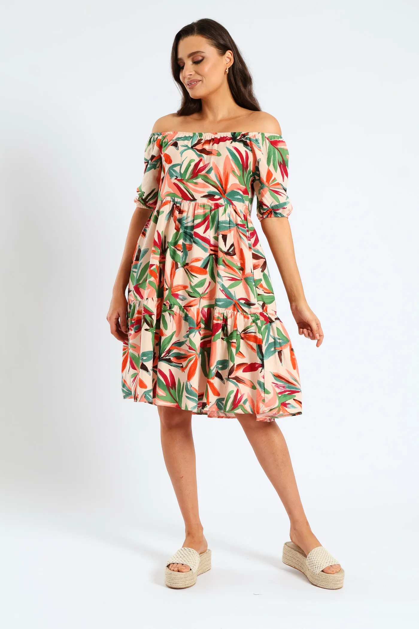 Printed Tiered Gypsy Mini Dress - Multi sold by Edgars
