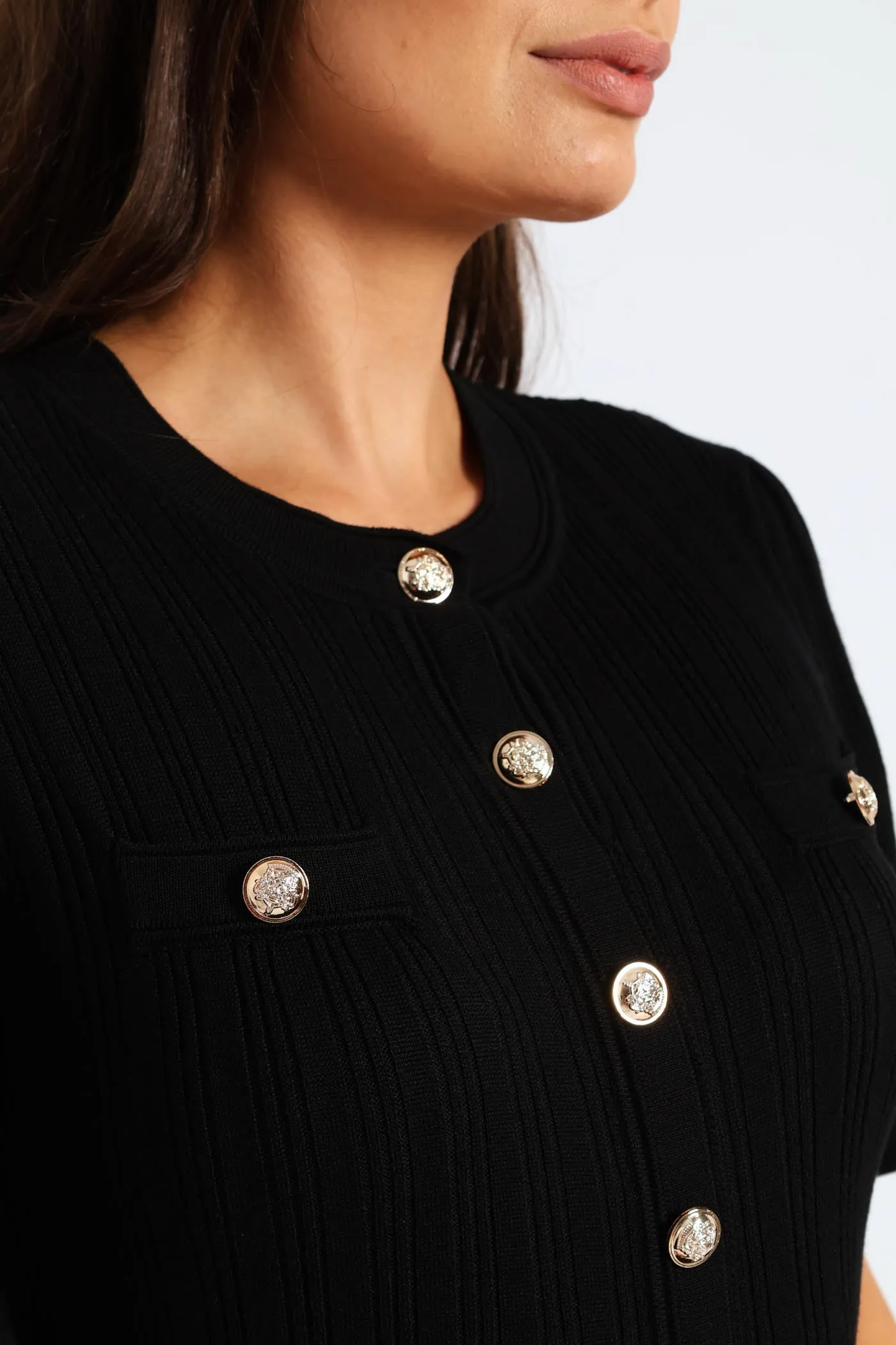 Pointelle Flared Knitwear Maxi Dress - Black sold by Edgars product image thumbnail 2