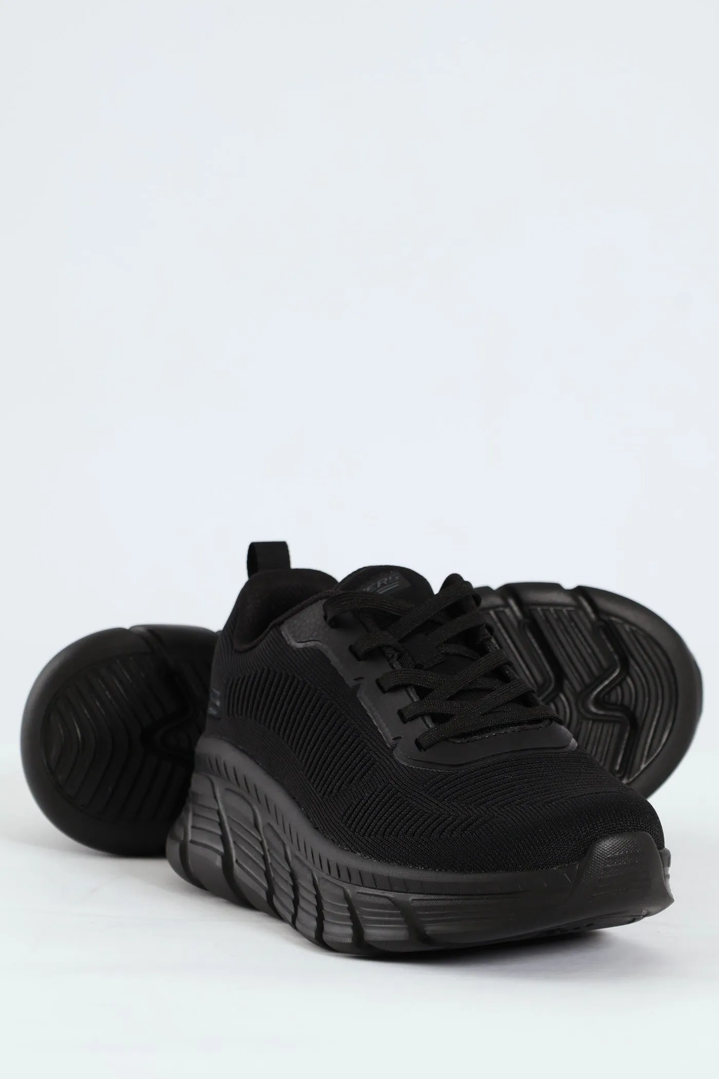 Bobs B Flex Hi Knit Lace Up Sneaker - Black sold by Edgars