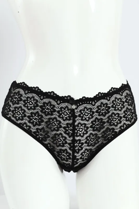 Full Lace Midi Panties - Black sold by Edgars