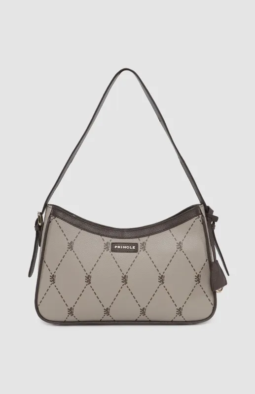 Argyle Print Small Shoulder Bag - Stone made by Pringle