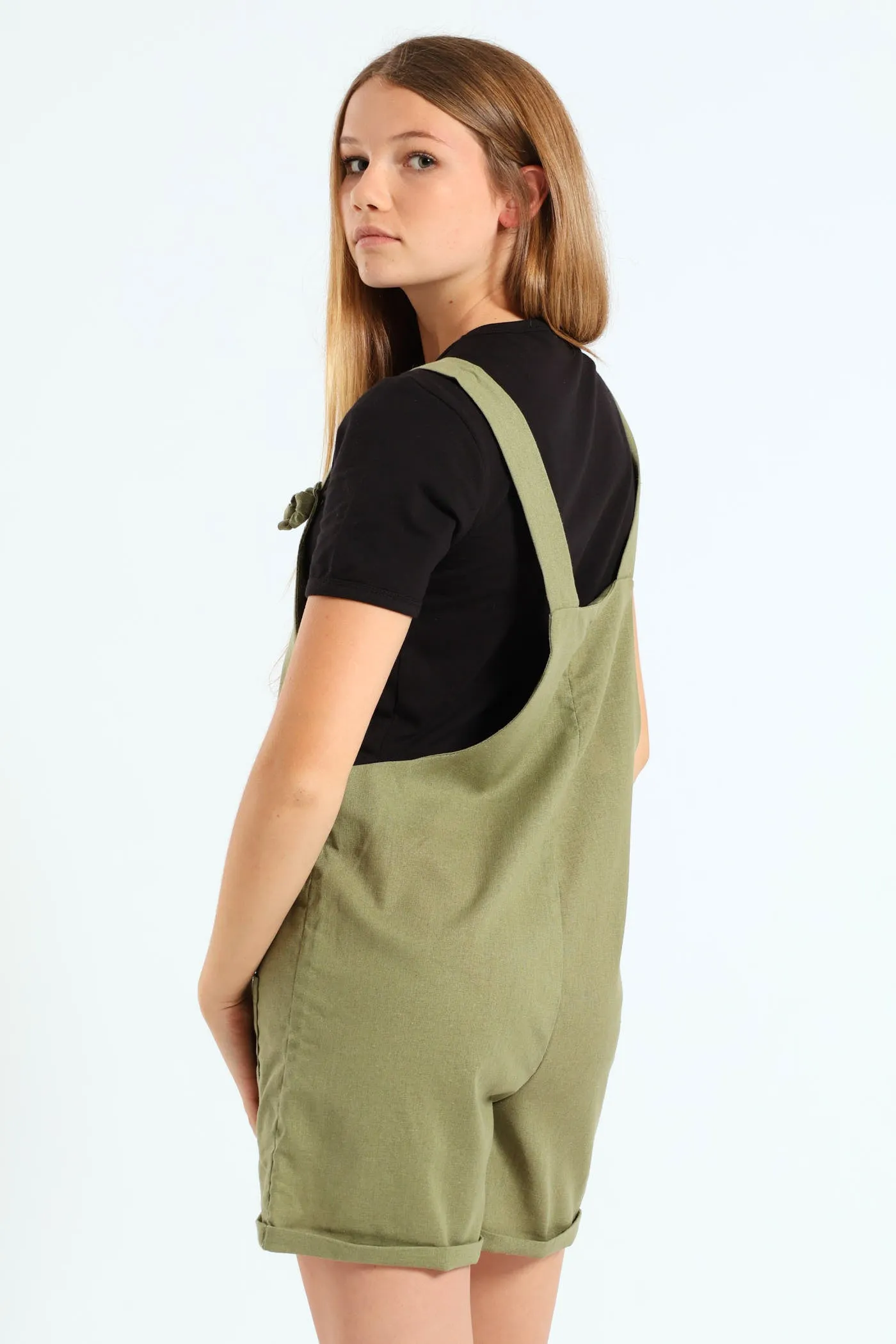 Girls Linen Dungaree - Fatigue sold by Edgars product image thumbnail 3