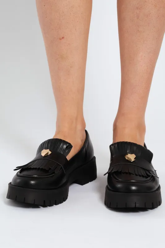 Tassel Detail Chunky Loafer - Black sold by Edgars 