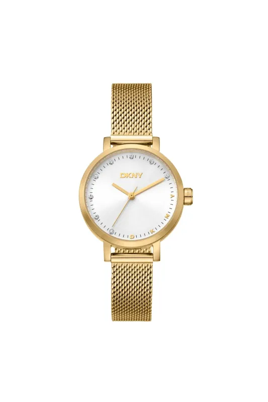Urban Gold Case & Silver Stones Dial Watch With Gold Mesh Bracelet - Gold sold by Edgars