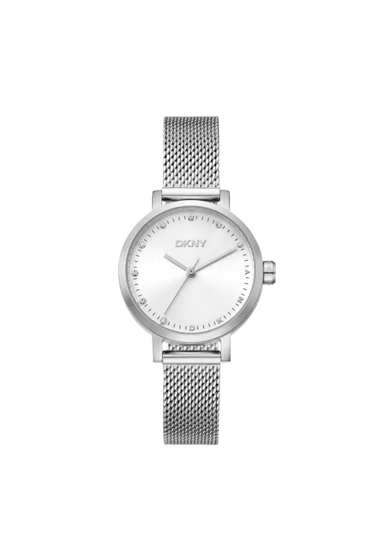 Urban Stainless Steel Case & Silver Stones Dial Watch With Mesh Bracelet - Silver sold by Edgars