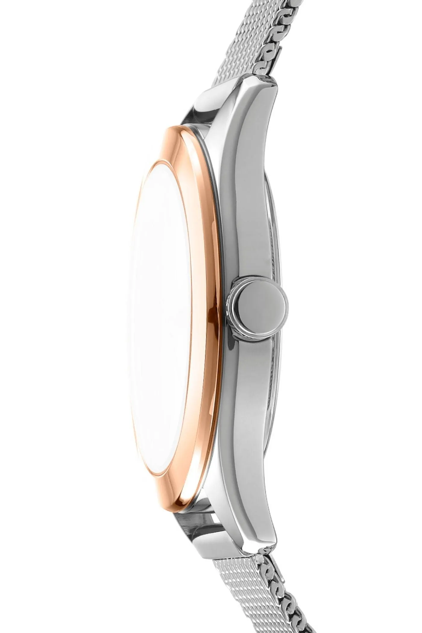 Everyday Rose Gold Case & Silver Dial Watch With Stainless Steel Mesh Bracelet - Silver sold by Edgars product image thumbnail 3