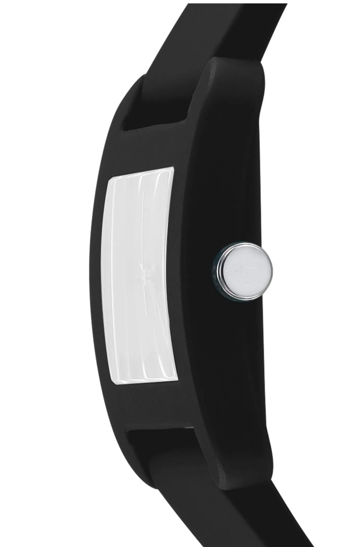 Iconic Square Case & Black Dial Watch With Silicone Strap - Black sold by Edgars product image thumbnail 3