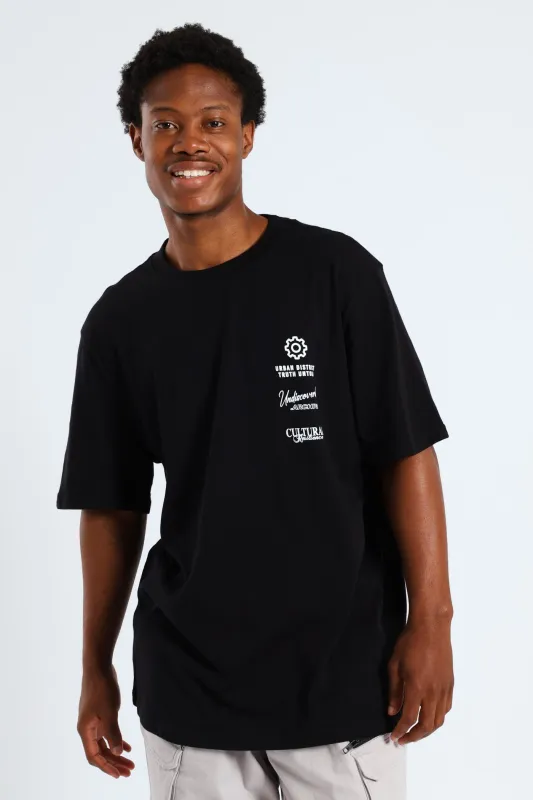 Reload Front & Back Printed Tee - Black sold by Edgars
