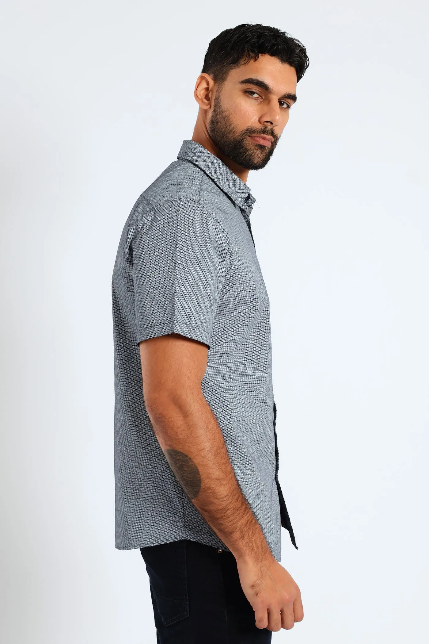 Geo Print Gear Shirt - Navy sold by Edgars product image thumbnail 2