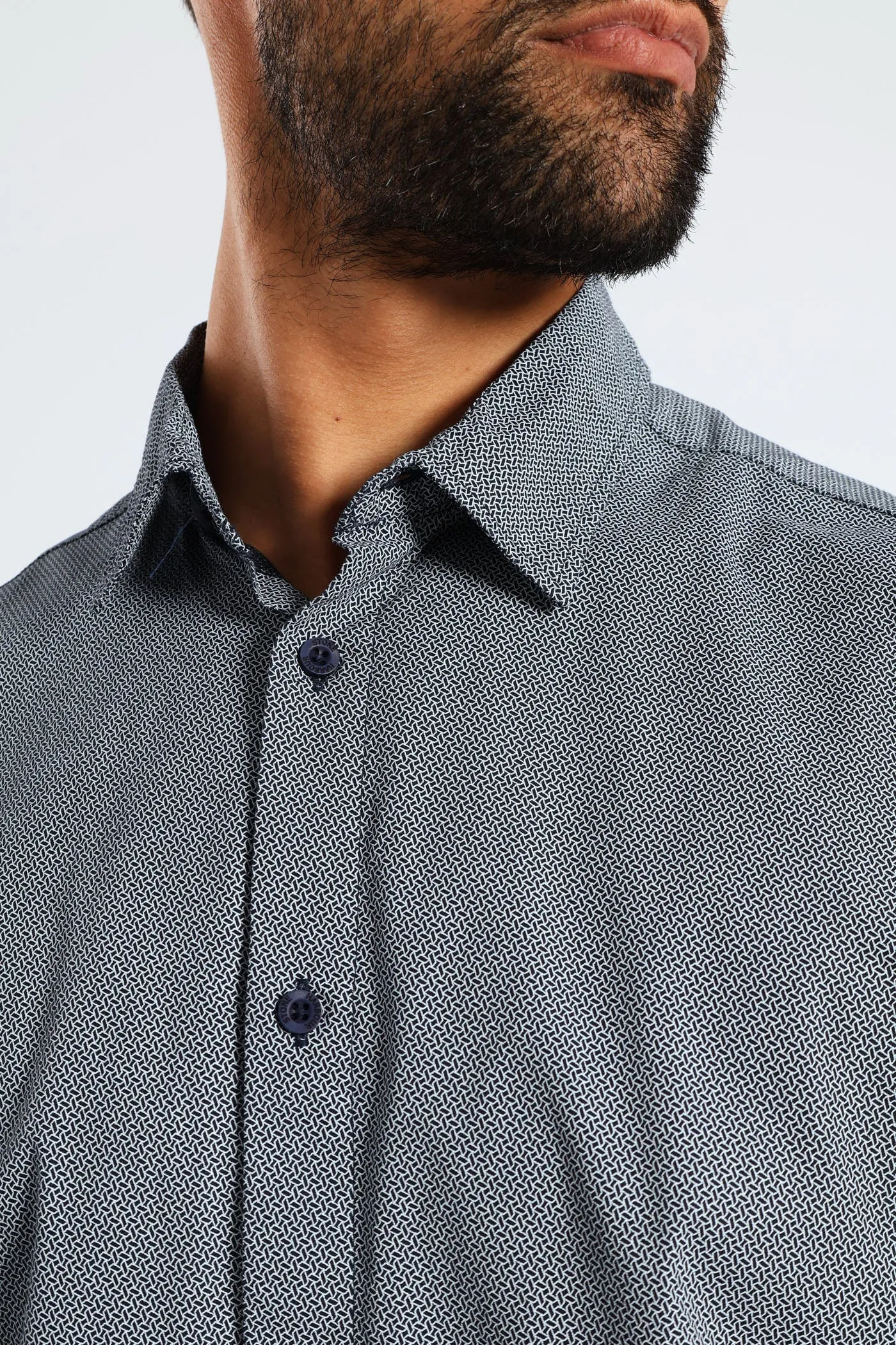 Geo Print Gear Shirt - Navy sold by Edgars product image thumbnail 4