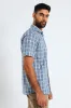 Check Shirt - Steel Blue/Navy sold by Edgars