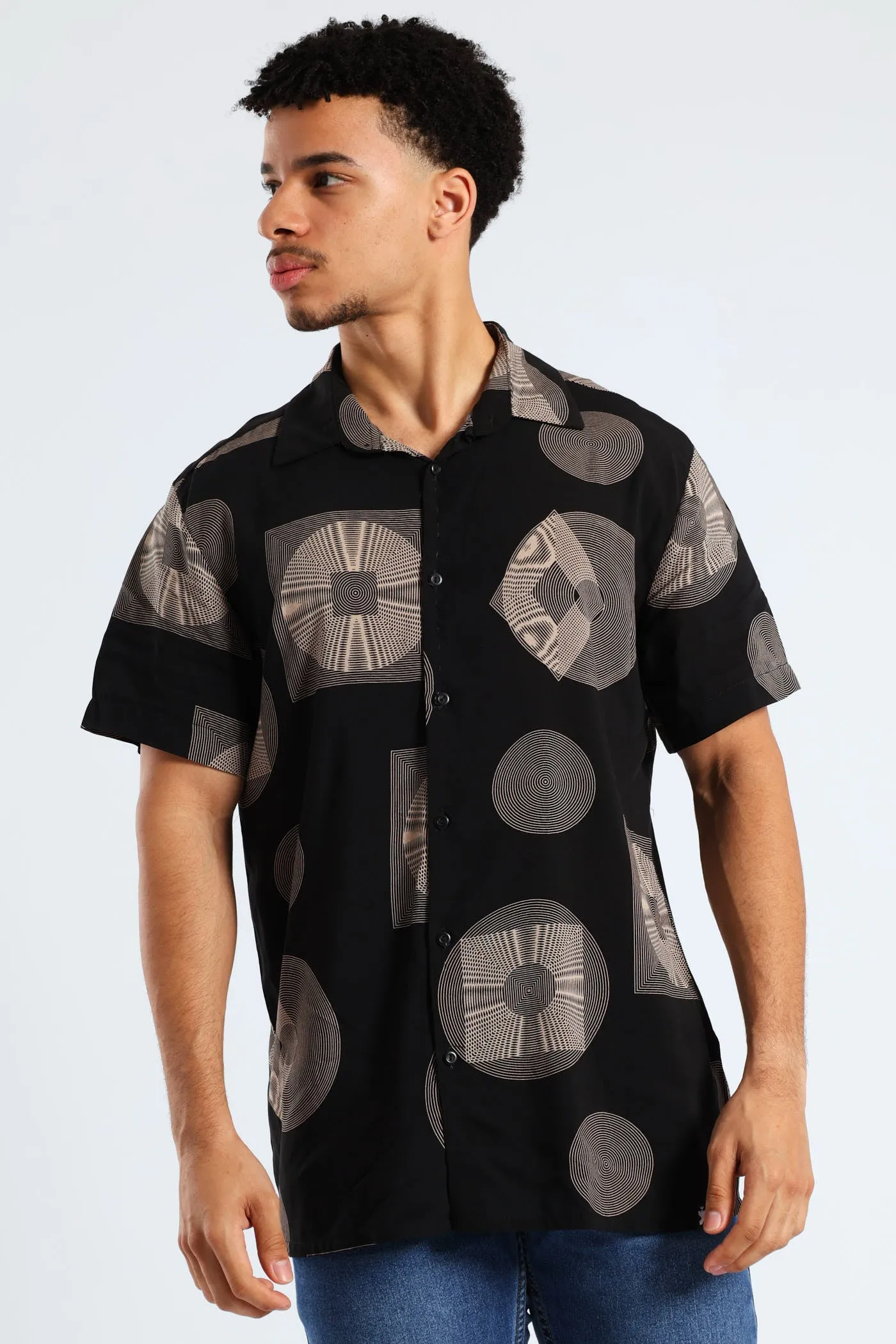 Inner Circle Viscose Shirt - Black sold by Edgars