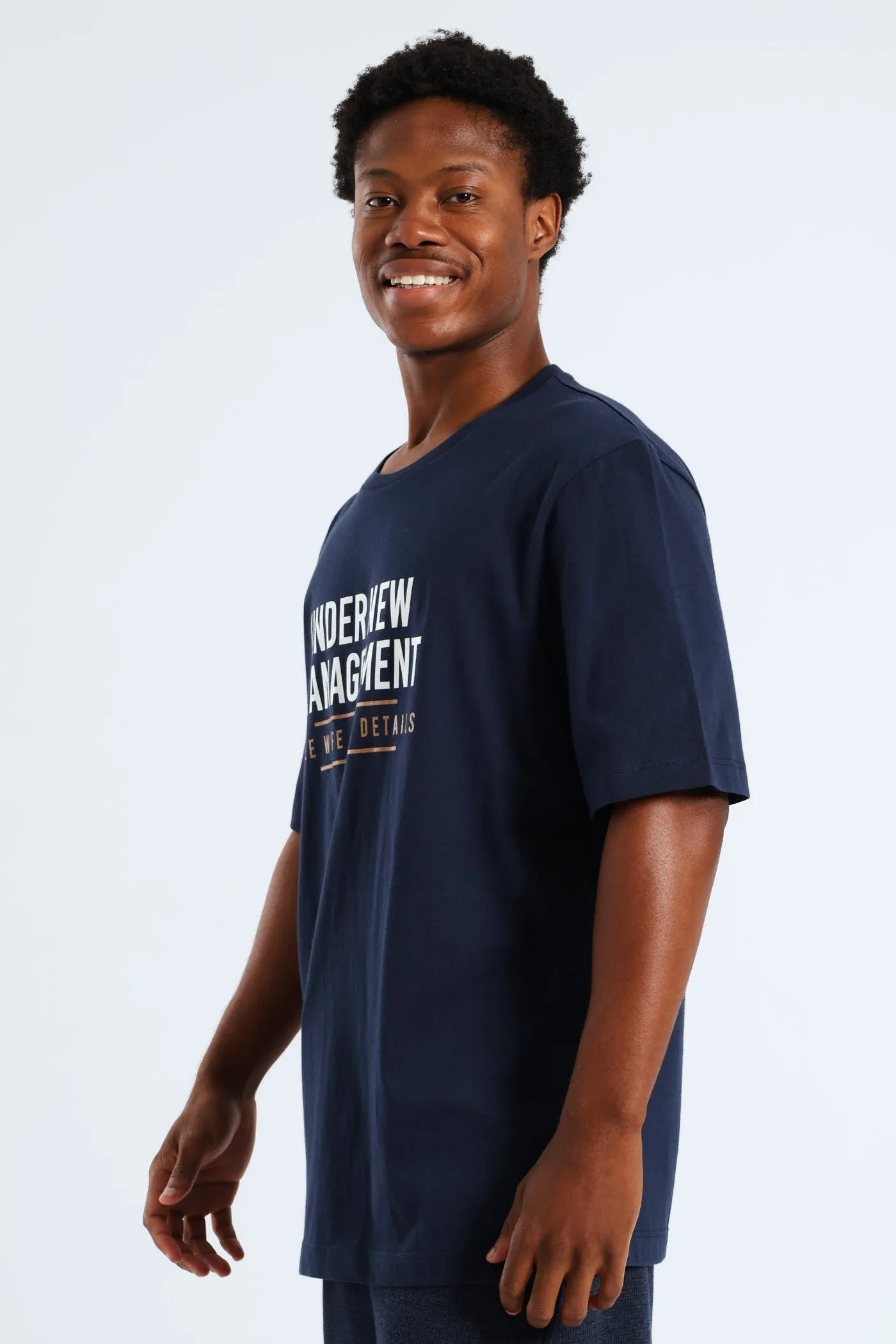 Wife Management Slogan Tee - Navy sold by Edgars product image thumbnail 3
