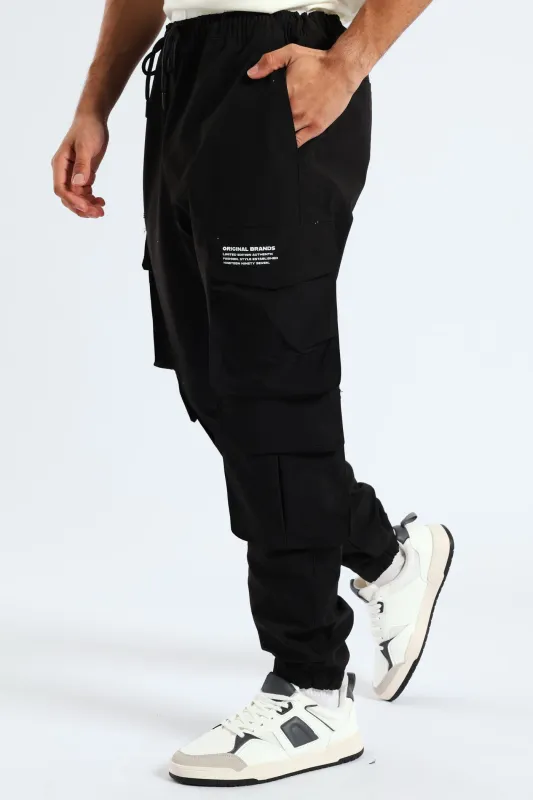 Multi Pocket Cargo Pants - Black sold by Edgars