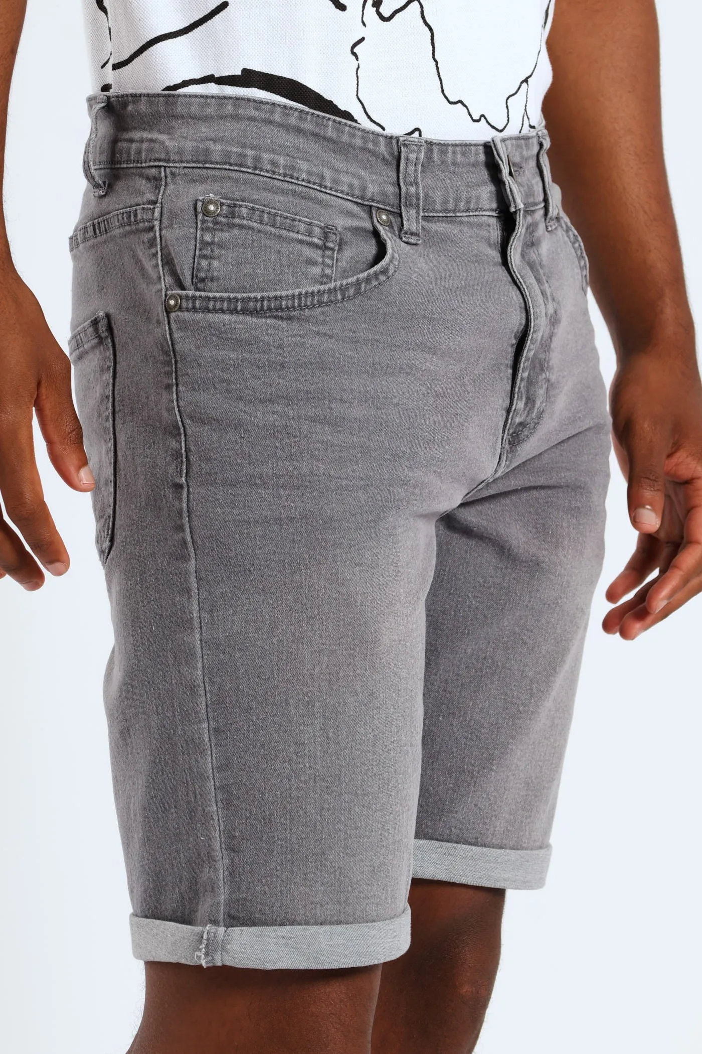 Basic Wash Denim Shorts - Grey sold by Edgars product image thumbnail 3