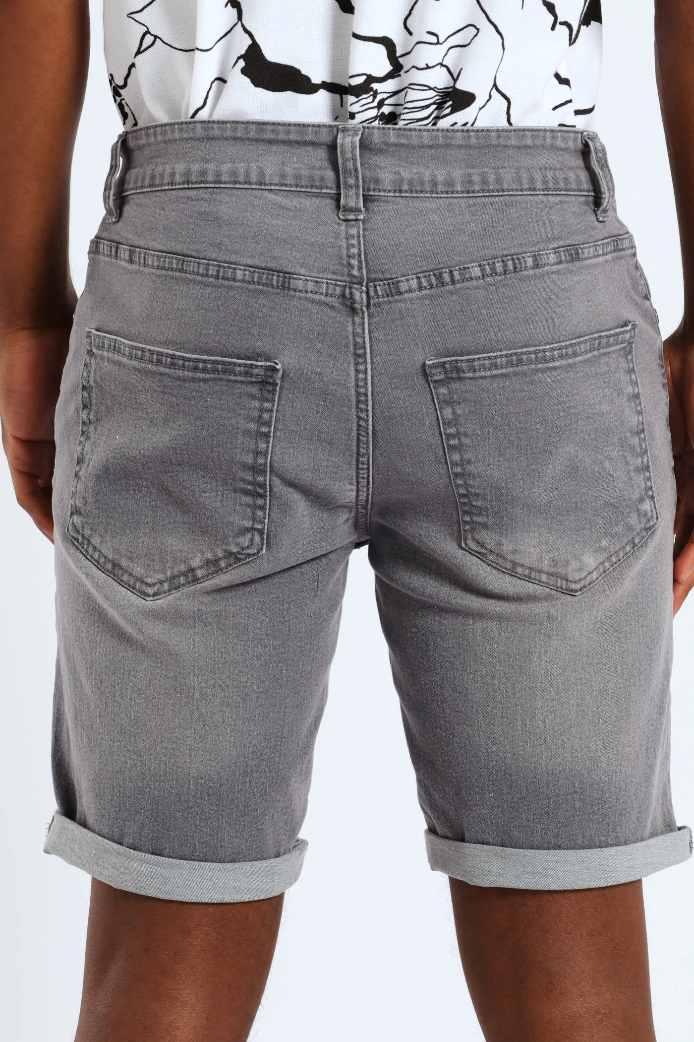 Basic Wash Denim Shorts - Grey sold by Edgars product image thumbnail 4
