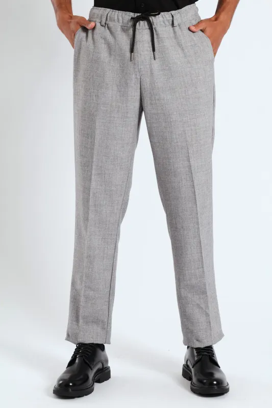 Elasticated Trousers - Grey Melange sold by Edgars