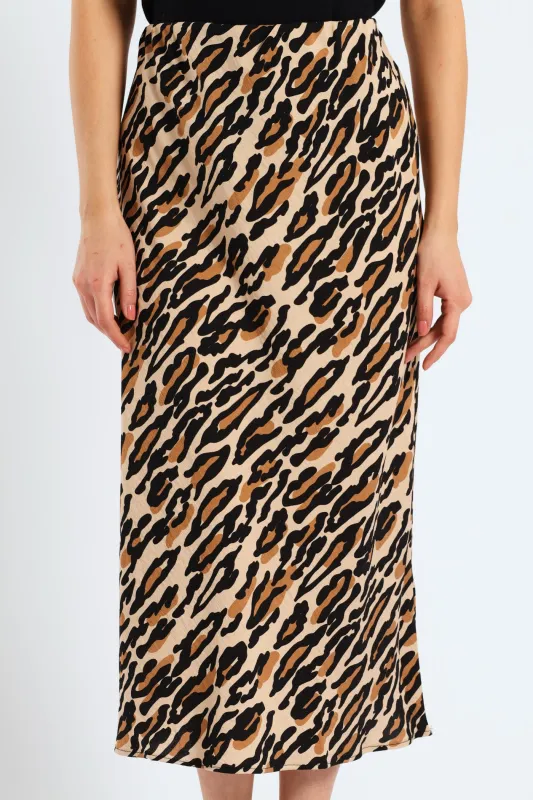 Pull On Bias Cut Midi Skirt - Multi sold by Edgars