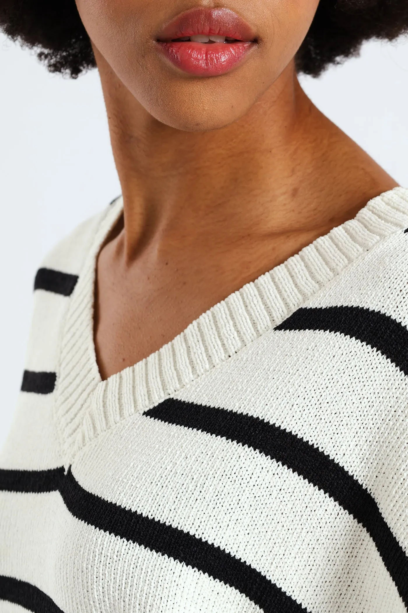 Stripe Knit Tee - White sold by Edgars product image thumbnail 5