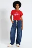 Elasticated Barrel Denim - Mid Blue sold by Edgars
