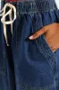 Elasticated Barrel Denim - Mid Blue sold by Edgars