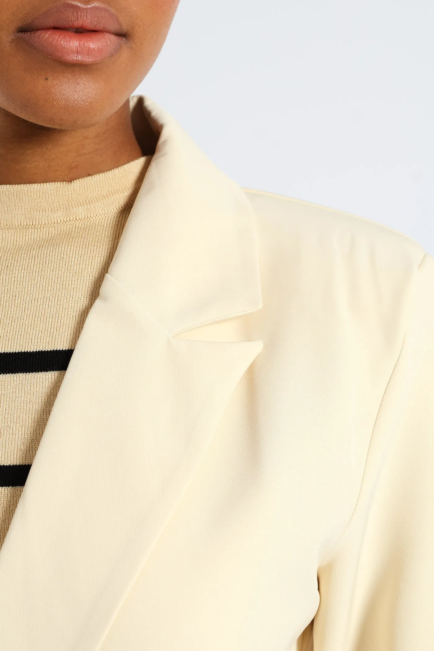 Long Length Double Button Sleeve Blazer - Cream sold by Edgars product image thumbnail 5