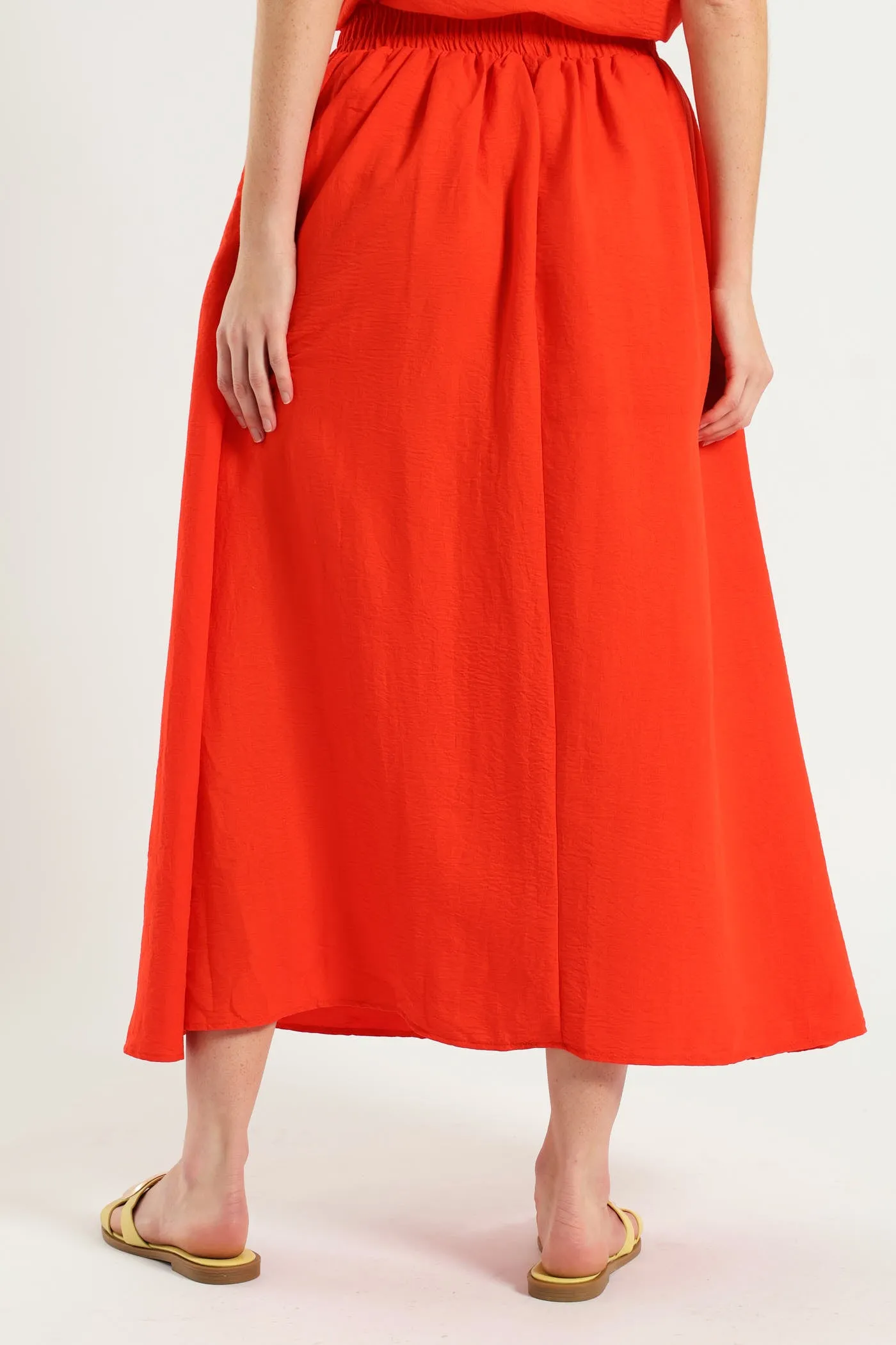 Textured Flare Midi Skirt - Vermilion sold by Edgars product image thumbnail 4