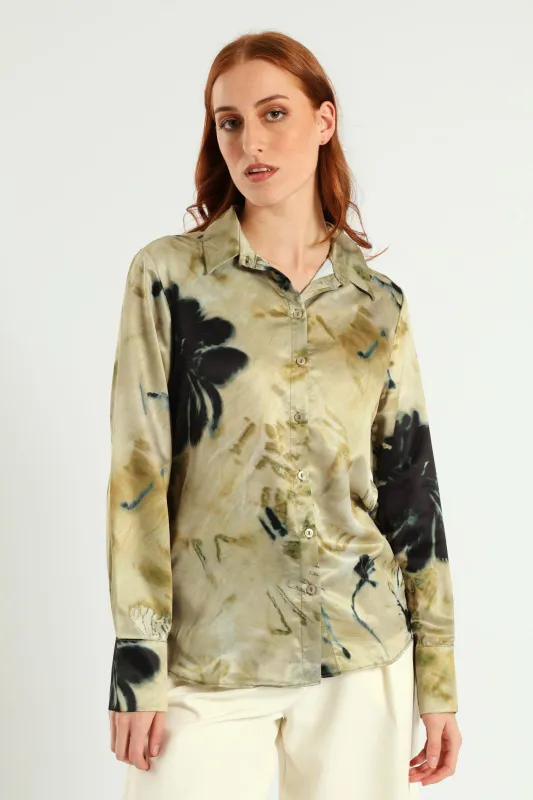 Marble Satin Shirt - Abstract Marble sold by Edgars