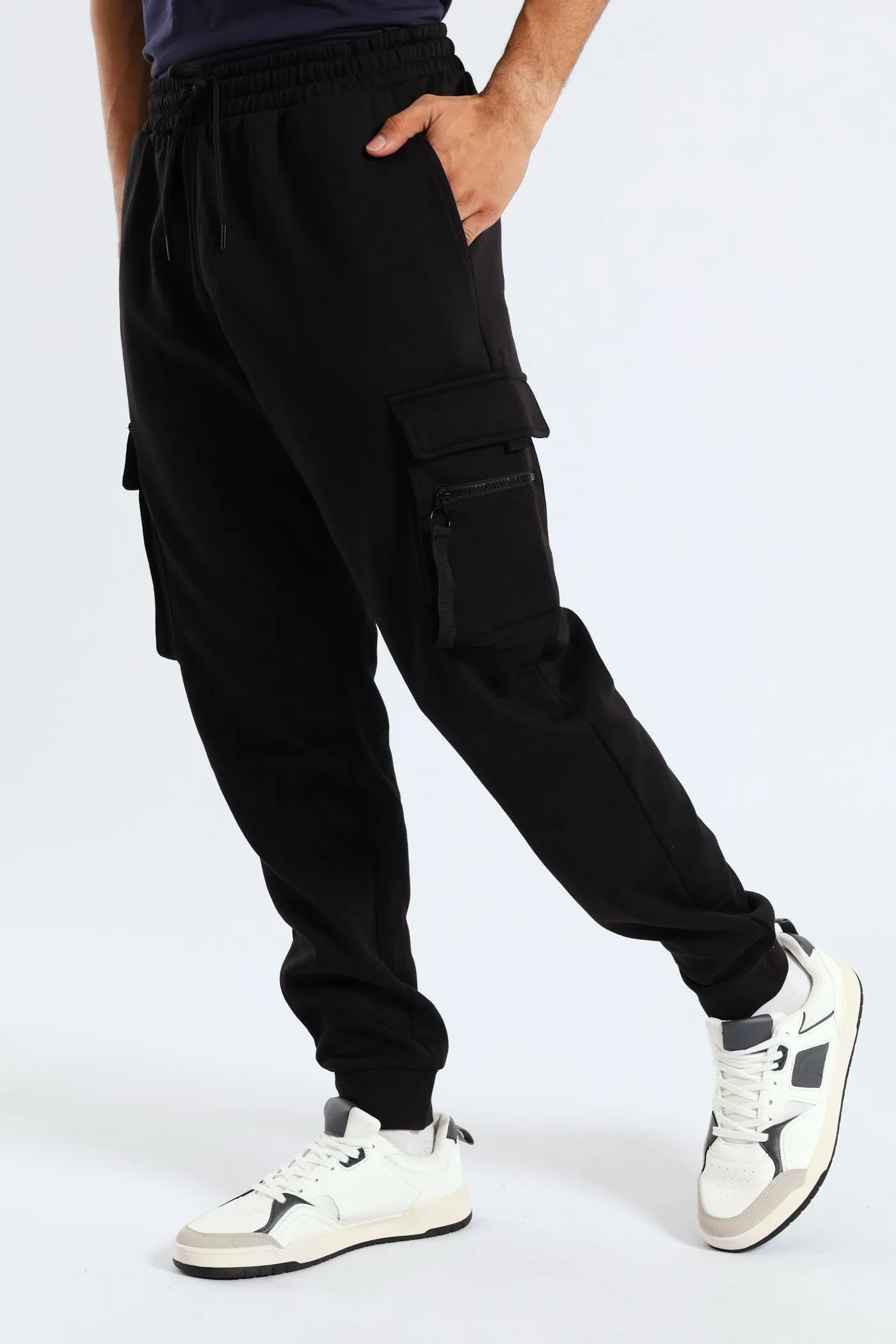 Strap Cargo Fleece Jooger - Black sold by Edgars product image thumbnail 2