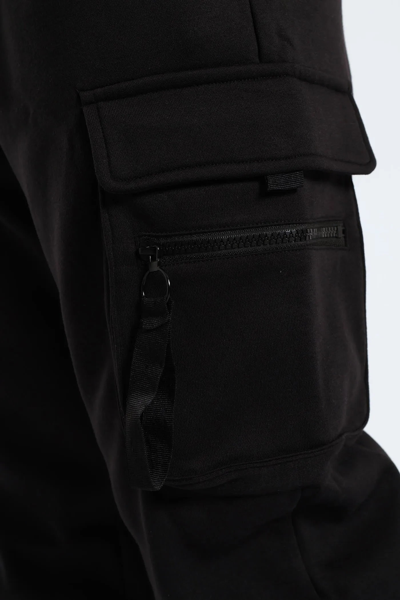 Strap Cargo Fleece Jooger - Black sold by Edgars product image thumbnail 4