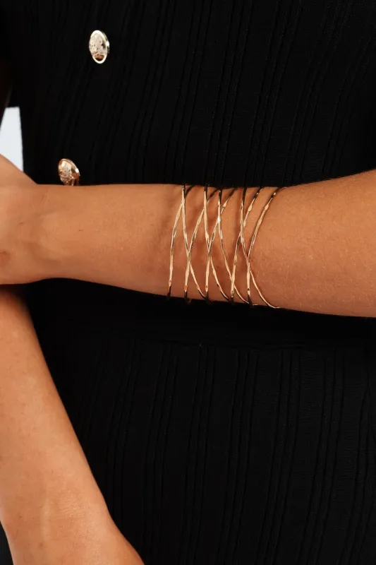 Spiral Cuff Bracelet - Gold made by Edgars