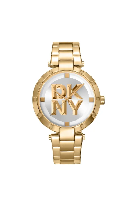 Logo Gold Case & Silver White Dial With Gold Bracelet - Gold sold by Edgars