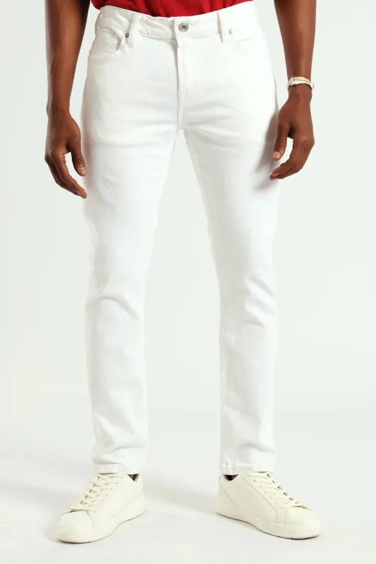 Mason Skinny Denim - Stonewash/White sold by Edgars