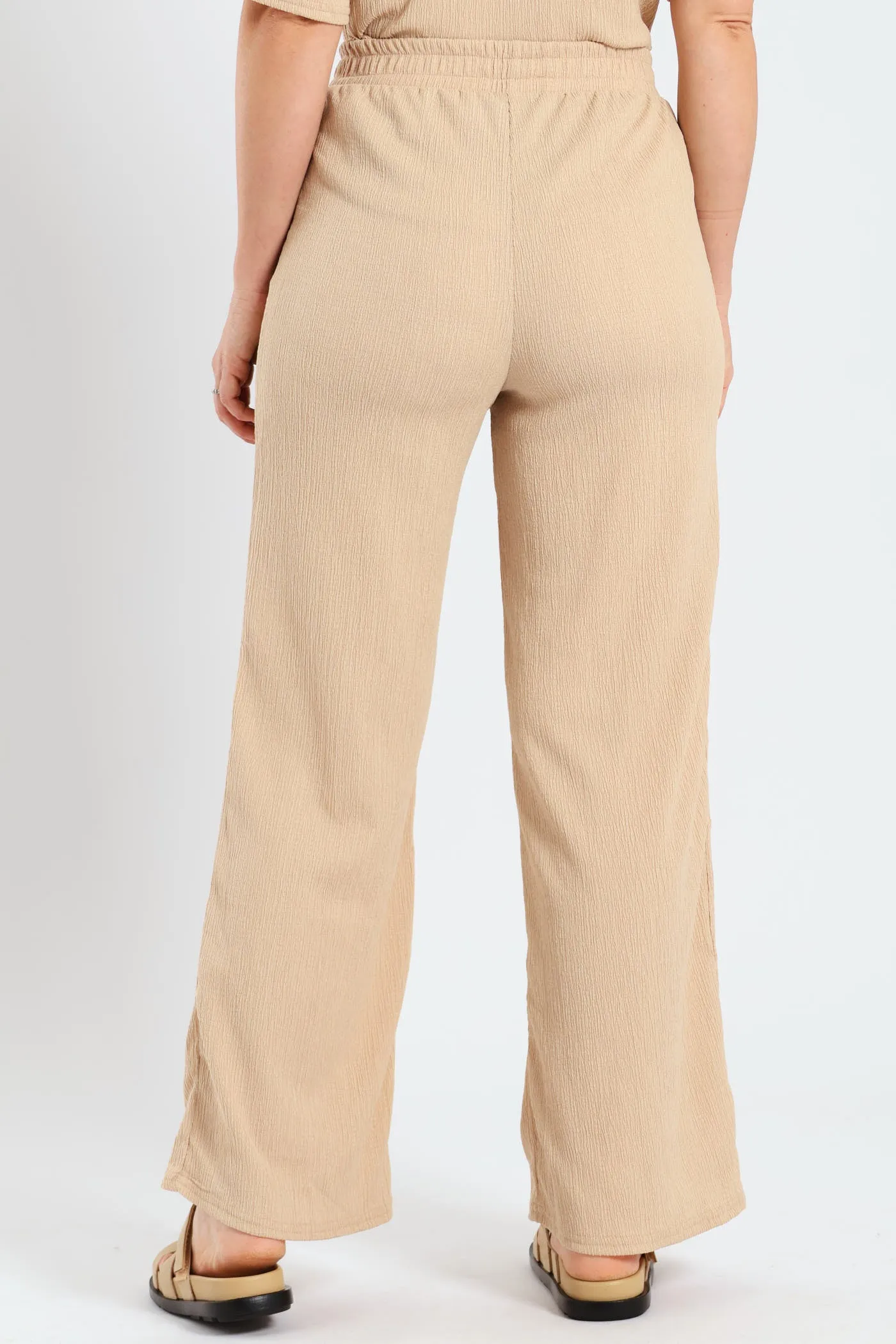 Pull On Crinkle Wideleg Pants - Stone sold by Edgars product image thumbnail 4