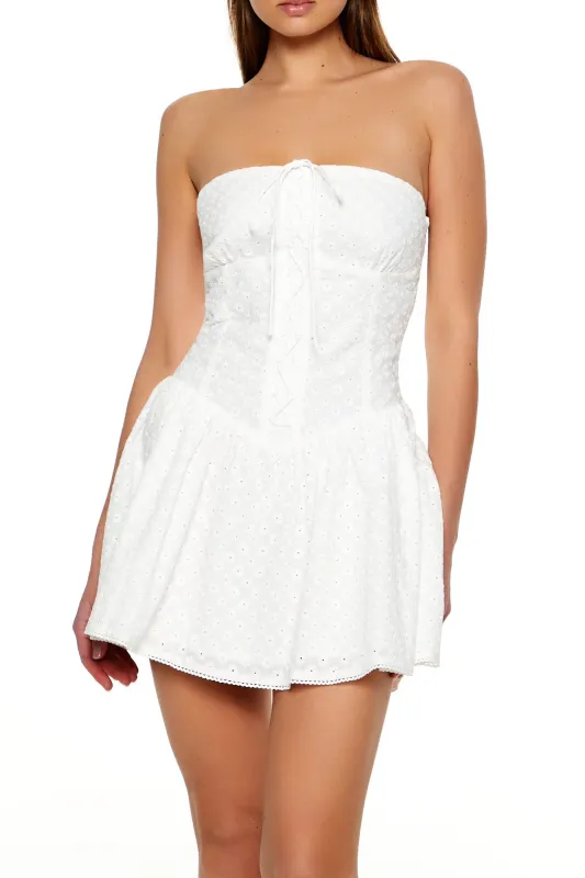 Fit & Flare Mini Length Tube Dress  - White sold by Edgars