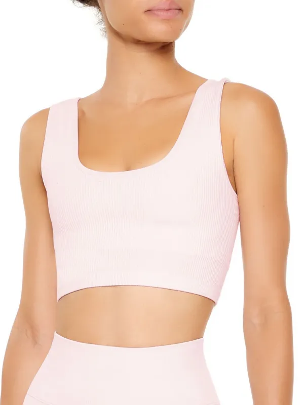 Seamless Active Longline Sport Bra - Peach Blossom sold by Edgars
