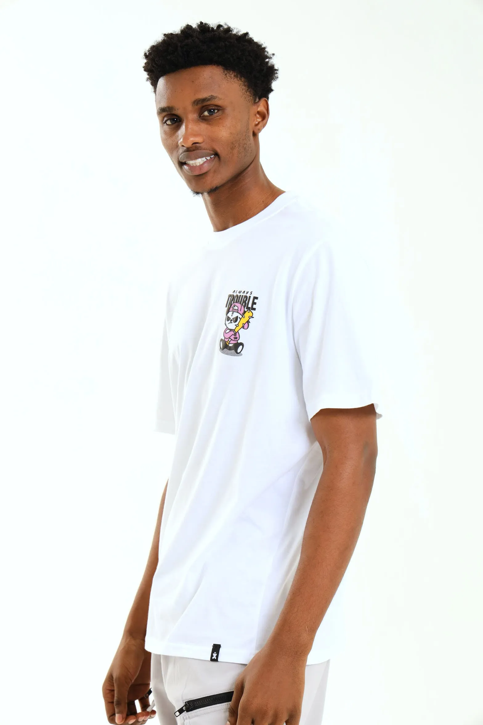 Always Trouble Front Small Print Tee - White sold by Edgars product image thumbnail 3