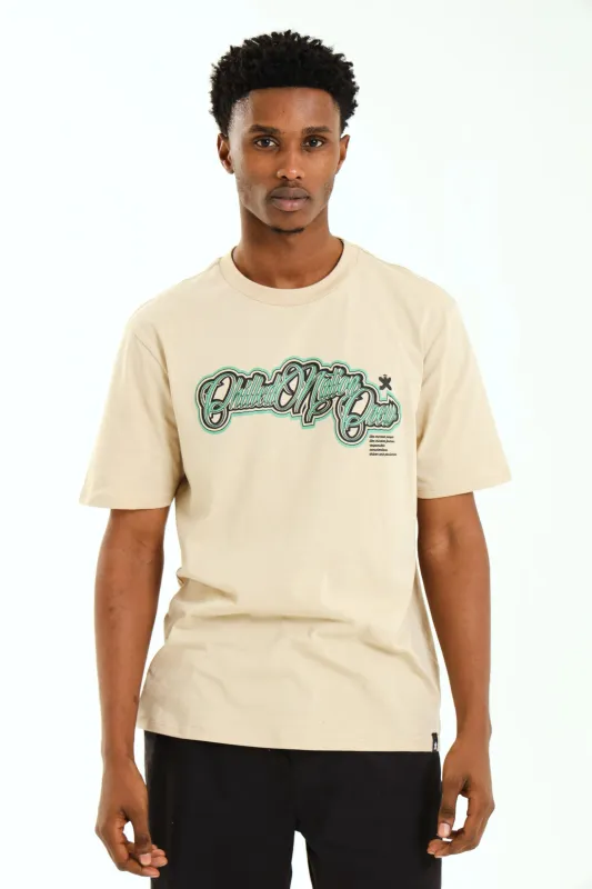 Chilled Nation Print Tee - Stone sold by Edgars
