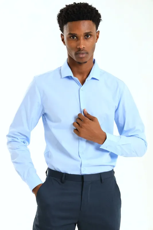 Easy Care Long Sleeve Shirt - Light Blue sold by Edgars