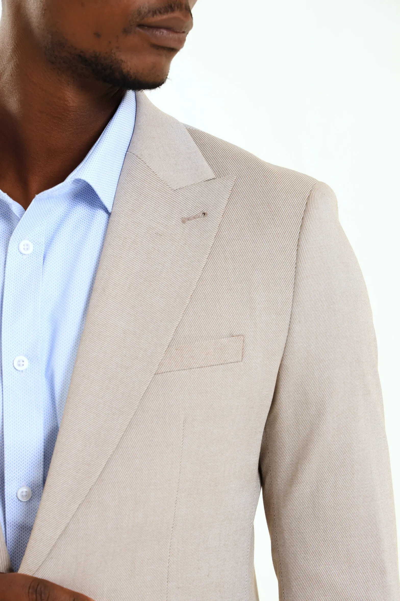 Slim Twill Suit Jacket - Natural sold by Edgars product image thumbnail 5