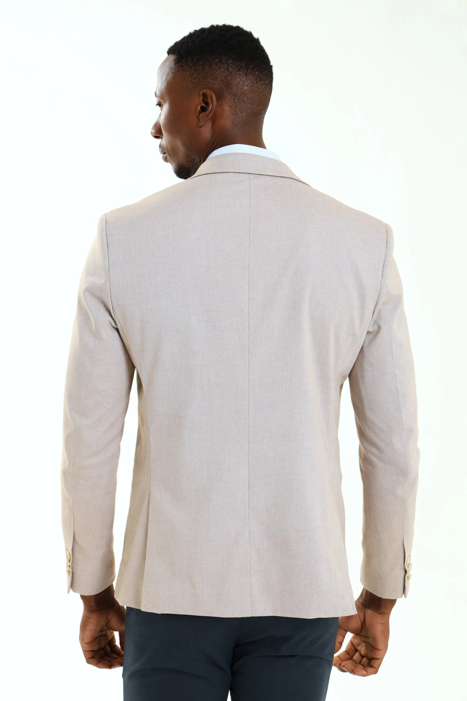 Slim Twill Suit Jacket - Natural sold by Edgars product image thumbnail 4